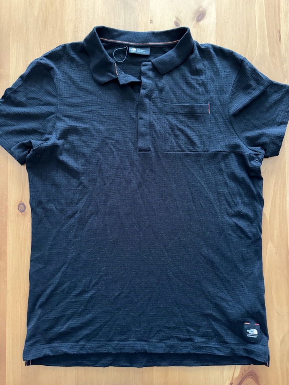 The North Face Black Short-Sleeve Polo with Chest Pocket